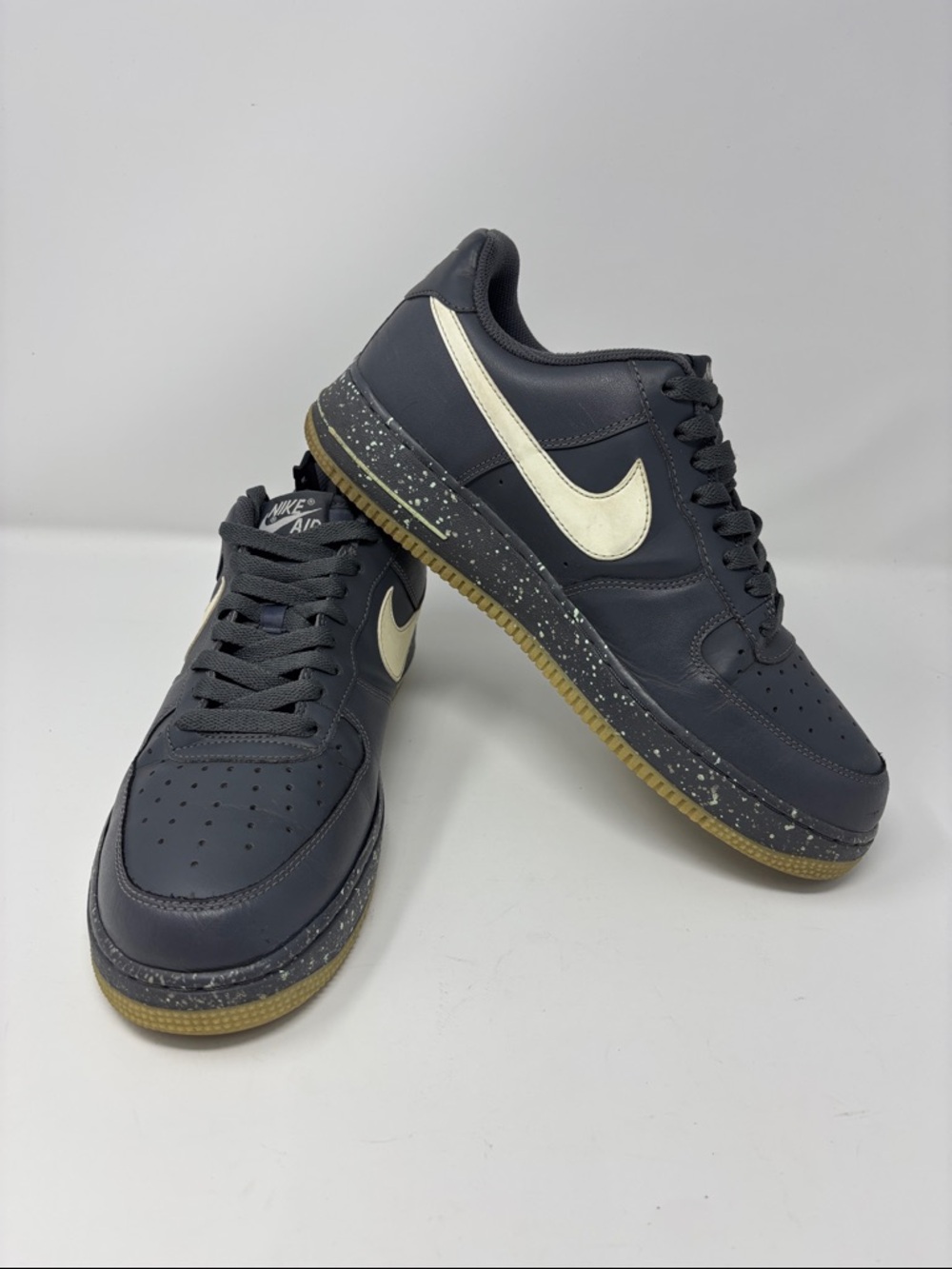 Nike Men's Navy Sneakers with Swoosh 10 Air Force 1